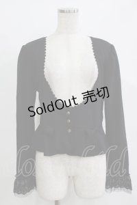 axes femme / ペプラムデザインボレロ M ブラック H-25-11-01-069-AX-TO-NS-ZH