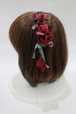 画像2: axes femme / フラワーカチューシャ  ワイン H-25-11-01-071-AX-AC-NS-ZH