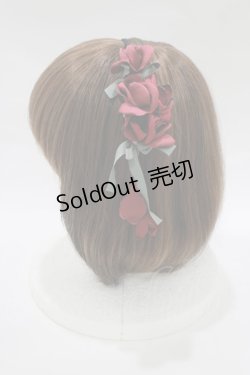 画像2: axes femme / フラワーカチューシャ  ワイン H-25-11-01-071-AX-AC-NS-ZH