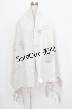 画像1: axes femme / チェック×フレンチ柄ストール  ピンク H-25-11-01-074-AX-ZA-NS-ZH