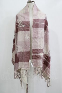 画像3: axes femme / チェック×フレンチ柄ストール  ピンク H-25-11-01-074-AX-ZA-NS-ZH
