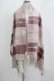 画像3: axes femme / チェック×フレンチ柄ストール  ピンク H-25-11-01-074-AX-ZA-NS-ZH (3)
