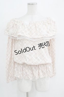 画像1: LIZ LISA / チェックフリルトップス Free ピンク H-25-11-01-076-LO-TO-NS-ZH