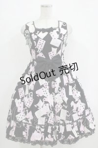 Angelic Pretty / トランプカーニバルジャンパースカート FREE ブラック H-25-11-01-078-AP-OP-YZ-ZH