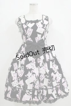 画像1: Angelic Pretty / トランプカーニバルジャンパースカート FREE ブラック H-25-11-01-078-AP-OP-YZ-ZH