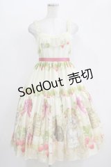 BAROQUE / Strawberry field’s Cats イチゴ畑の猫たちジャンパースカート M 生成り H-25-11-01-011-EL-OP-NS-ZH