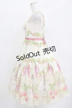 画像2: BAROQUE / Strawberry field’s Cats イチゴ畑の猫たちジャンパースカート M 生成り H-25-11-01-011-EL-OP-NS-ZH