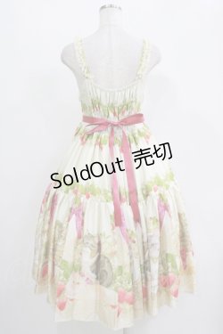 画像3: BAROQUE / Strawberry field’s Cats イチゴ畑の猫たちジャンパースカート M 生成り H-25-11-01-011-EL-OP-NS-ZH