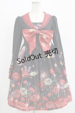 画像1: Royal Princess Alice / 彼岸花セーラーワンピース Free ブラック H-25-11-01-012-LO-OP-NS-ZH