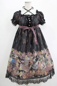ALICE and the PIRATES / Victorian tear bottle柄ワンピース Free ブラック H-25-11-01-013-PA-OP-NS-ZH