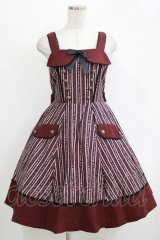 metamorphose / Royal stripeジャンパースカート Free ボルドー H-25-11-01-015-ME-OP-NS-ZH