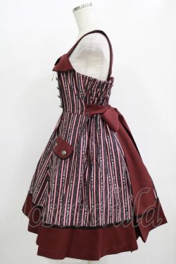 画像2: metamorphose / Royal stripeジャンパースカート Free ボルドー H-25-11-01-015-ME-OP-NS-ZH