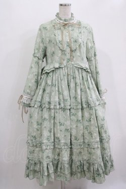 画像1: Another Walker（海外ロリータブランド） / 花柄ワンピース L グリーン H-25-11-01-016-PU-OP-NS-ZH