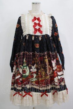 画像1: 豹了个猫(OCELOT)（海外ロリータブランド） / ヨーク切替ワンピース M ブラック H-25-11-01-017-LO-OP-NS-ZH