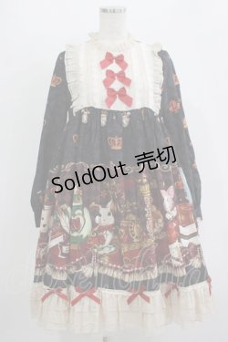 画像1: 豹了个猫(OCELOT)（海外ロリータブランド） / ヨーク切替ワンピース M ブラック H-25-11-01-017-LO-OP-NS-ZH