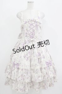 metamorphose / 【プラスサイズ】メアリーはしごレースジャンパースカート プラスサイズ アンティークラベンダー H-25-11-01-018-ME-OP-NS-ZH