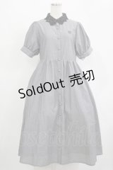 m petit by misako / ストライプワンピース M グレー H-25-11-01-020-LO-OP-NS-ZH