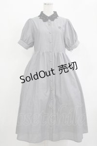 m petit by misako / ストライプワンピース M グレー H-25-11-01-020-LO-OP-NS-ZH