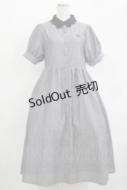 画像1: m petit by misako / ストライプワンピース M グレー H-25-11-01-020-LO-OP-NS-ZH