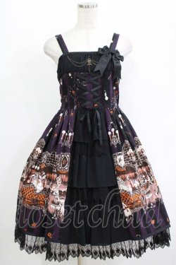画像1: ALICE and the PIRATES / Rosy night’s Masquerade柄ジャンパースカートII Free パープル H-25-11-01-023-PA-OP-NS-ZH