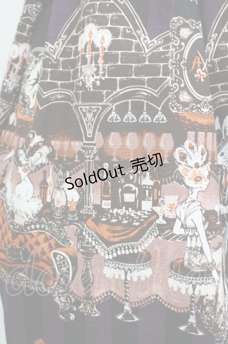 画像4: ALICE and the PIRATES / Rosy night’s Masquerade柄ジャンパースカートII Free パープル H-25-11-01-023-PA-OP-NS-ZH (4)