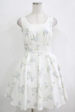 画像1: Secret Honey / チューリップ柄ワンピース Free オフ H-25-11-02-1027-CA-OP-NS-ZH