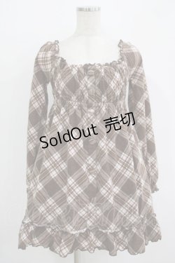 画像1: LIZ LISA / チェックチュニック Free ブラウン H-25-11-02-1030-LO-TO-NS-ZH