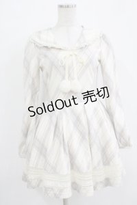 LIZ LISA / チェックセーラーワンピース Free オフ/グレー H-25-11-02-1031-LO-OP-NS-ZH