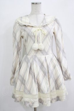 画像1: LIZ LISA / チェックセーラーワンピース Free オフ/グレー H-25-11-02-1031-LO-OP-NS-ZH