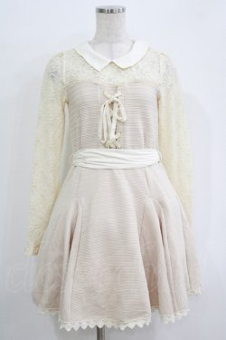 画像1: LIZ LISA / ウエストリボンワンピース Free 生成り H-25-11-02-1033-LO-OP-NS-ZH