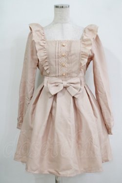 画像1: LIZ LISA / フロントリボンワンピース Free ピンクベージュ H-25-11-02-1034-LO-OP-NS-ZH