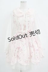 LIZ LISA / ファー襟花柄ワンピース Free ピンク H-25-11-02-1036-LO-OP-NS-ZH