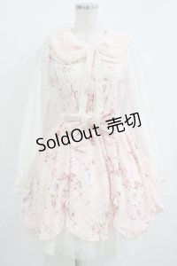 LIZ LISA / ファー襟花柄ワンピース Free ピンク H-25-11-02-1036-LO-OP-NS-ZH