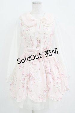 画像1: LIZ LISA / ファー襟花柄ワンピース Free ピンク H-25-11-02-1036-LO-OP-NS-ZH