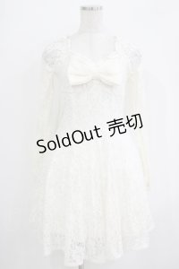 LIZ LISA / レースリボンワンピース Free オフ H-25-11-02-1037-LO-OP-NS-ZH