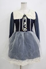 LIZ LISA / レースカラーワンピース Free ネイビー H-25-11-02-1039-LO-OP-NS-ZH