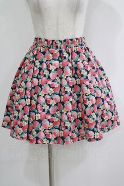 画像1: Fi.n.t / いちご柄スカート Free ネイビー H-25-11-02-1040-CA-SK-NS-ZH