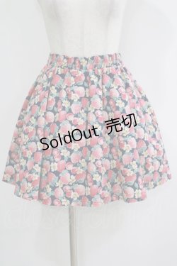 画像1: Fi.n.t / いちご柄スカート Free ネイビー H-25-11-02-1040-CA-SK-NS-ZH