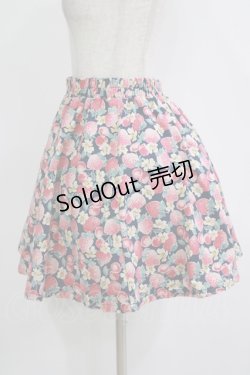 画像2: Fi.n.t / いちご柄スカート Free ネイビー H-25-11-02-1040-CA-SK-NS-ZH