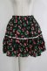 画像1: E hyphen world gallery / チェリー柄スカート Free ブラック H-25-11-02-1041-LO-SK-NS-ZH (1)