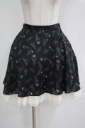 E hyphen world gallery / アイス柄スカート M ブラック H-25-11-02-1042-LO-SK-NS-ZH