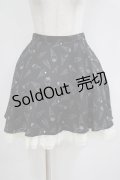 E hyphen world gallery / アイス柄スカート M ブラック H-25-11-02-1042-LO-SK-NS-ZH