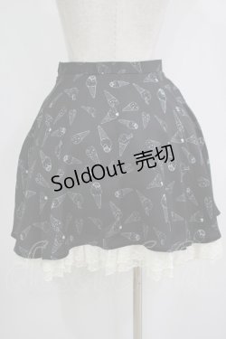 画像3: E hyphen world gallery / アイス柄スカート M ブラック H-25-11-02-1042-LO-SK-NS-ZH