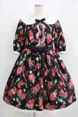Angelic Pretty / Royal Crown Berryワンピース Free ブラック H-25-11-02-1004-AP-OP-NS-ZH
