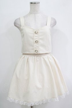 画像1: Ank Rouge / パールボタンビスチェ M オフ H-25-11-02-1043-CA-TO-NS-ZH