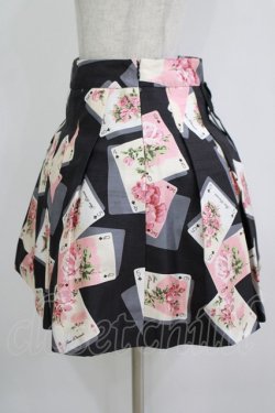 画像2: JESUS DIAMANTE / 新JAPON DOLLスカート 38 新トランプ薔薇ブラック H-25-11-02-1044-JE-SK-NS-ZH