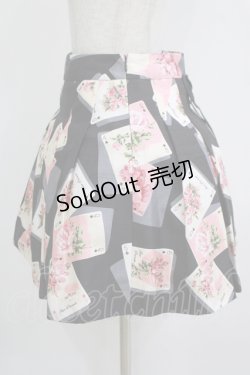 画像2: JESUS DIAMANTE / 新JAPON DOLLスカート 38 新トランプ薔薇ブラック H-25-11-02-1044-JE-SK-NS-ZH