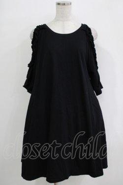 画像1: Ank Rouge / バックスピンドルカットワンピース M ブラック H-25-11-02-1045-CA-OP-NS-ZH