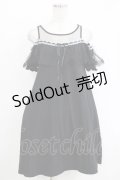 Ank Rouge / チュール切替カットワンピース M ブラック H-25-11-02-1047-CA-OP-NS-ZH