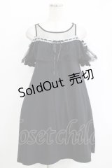 Ank Rouge / チュール切替カットワンピース M ブラック H-25-11-02-1047-CA-OP-NS-ZH